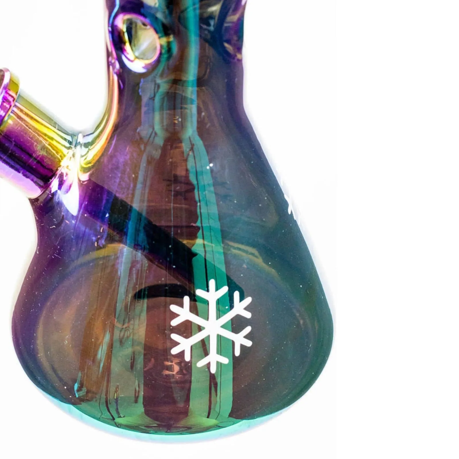 18" Infyniti Snowflake 7 mm Metallic Glass Water Bong