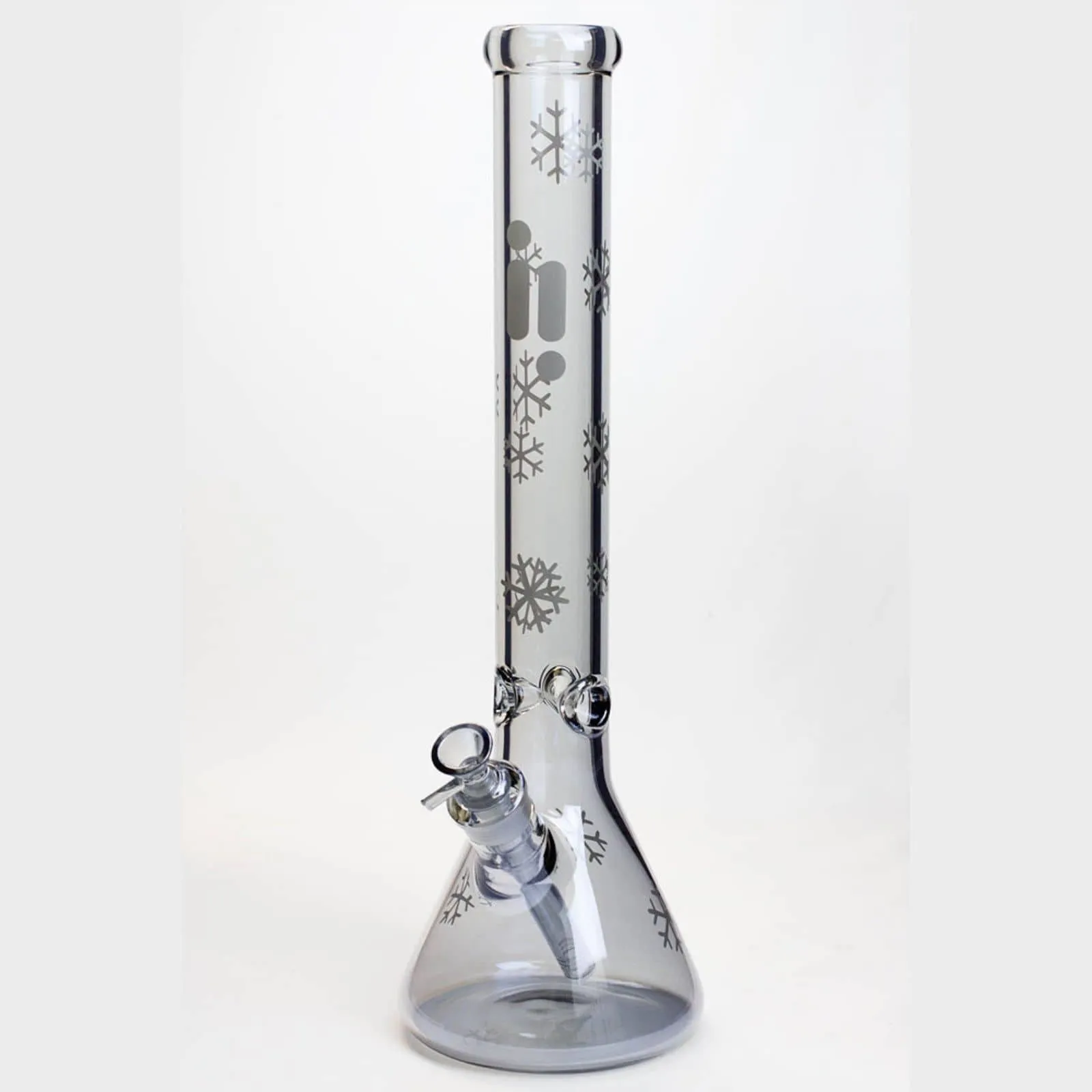 18" Infyniti Snowflake 7 mm Metallic Glass Water Bong