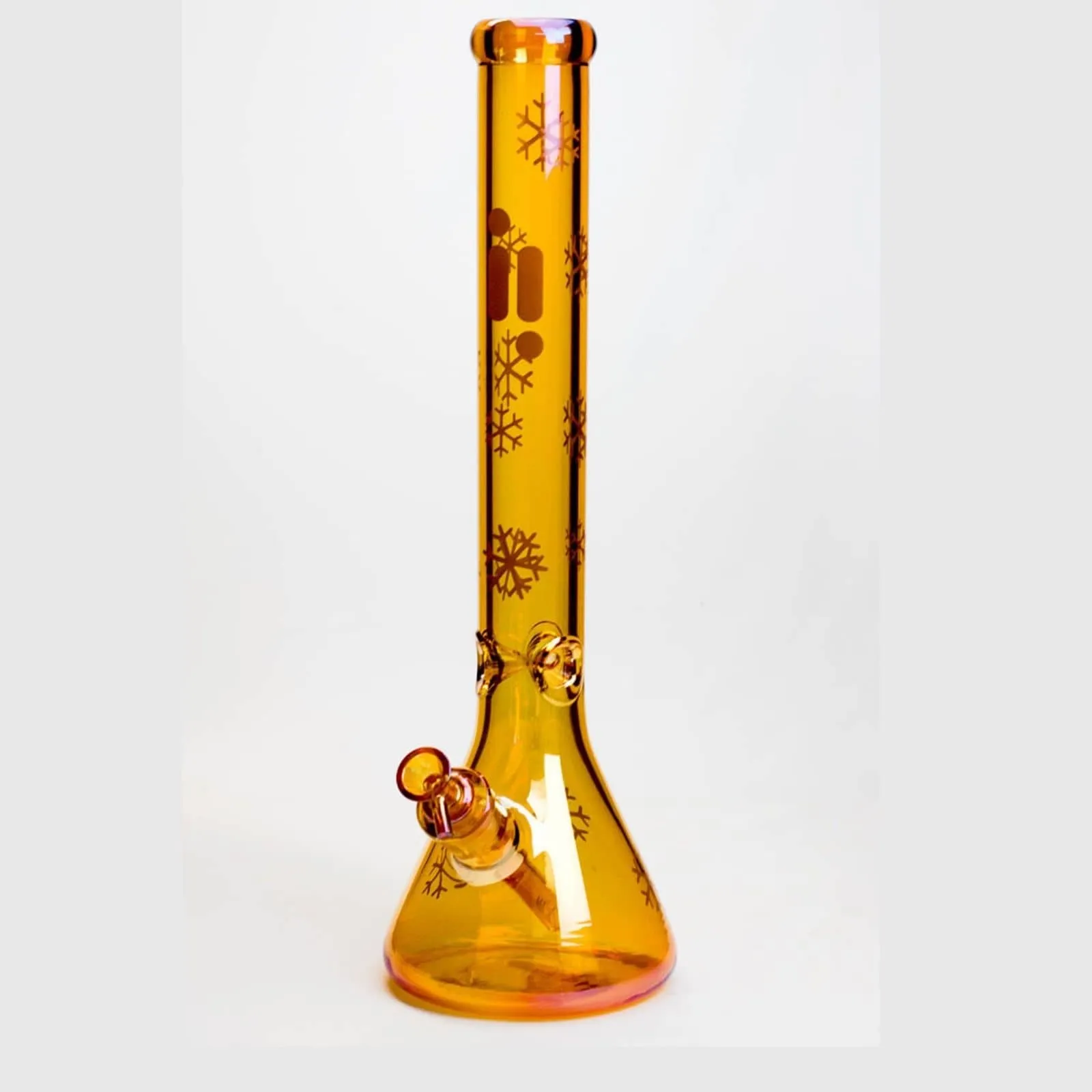 18" Infyniti Snowflake 7 mm Metallic Glass Water Bong
