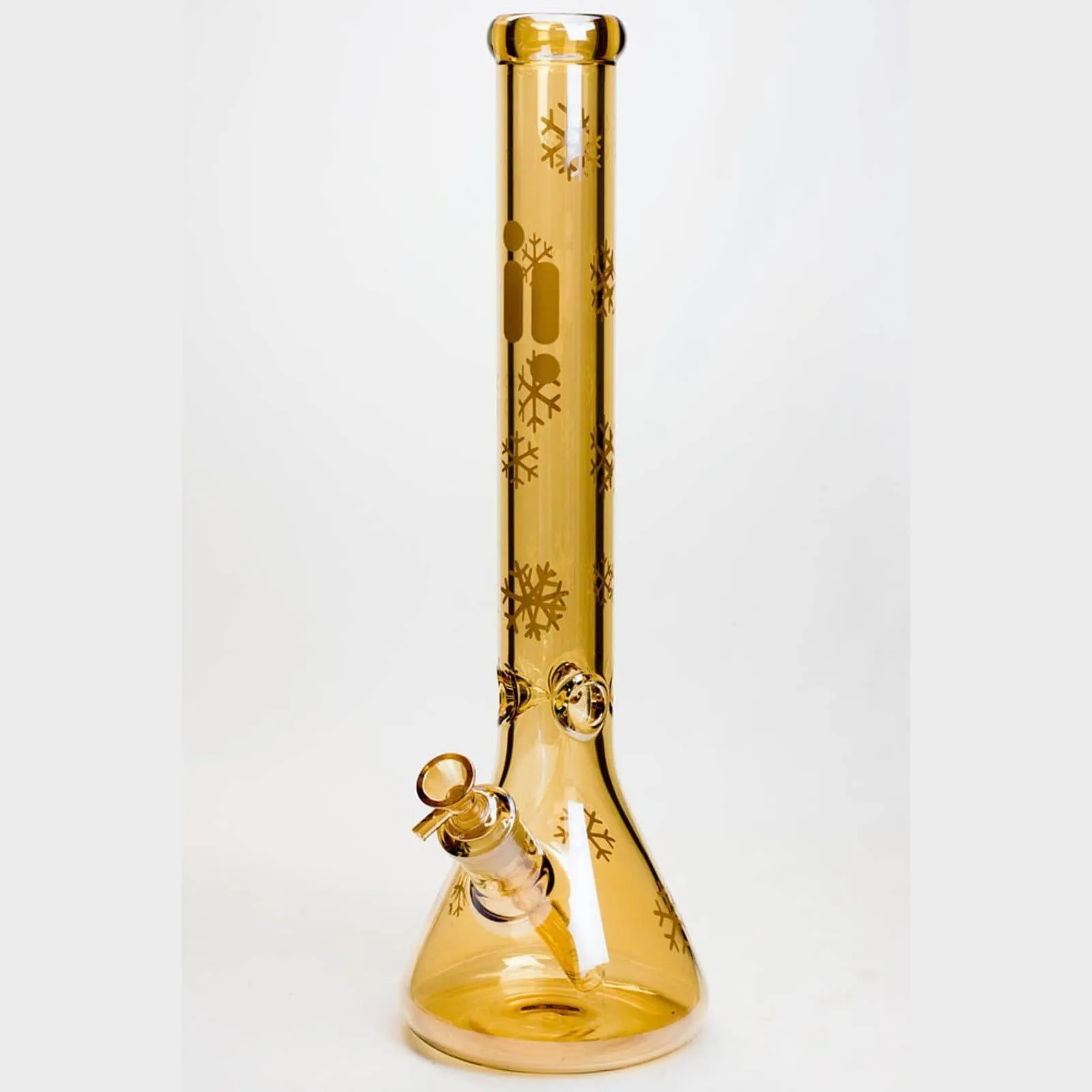 18" Infyniti Snowflake 7 mm Metallic Glass Water Bong