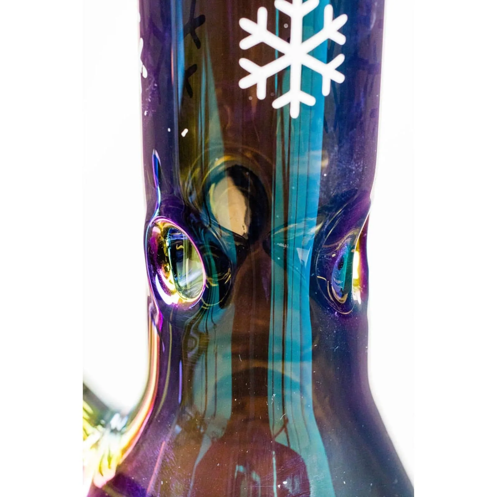 18" Infyniti Snowflake 7 mm Metallic Glass Water Bong