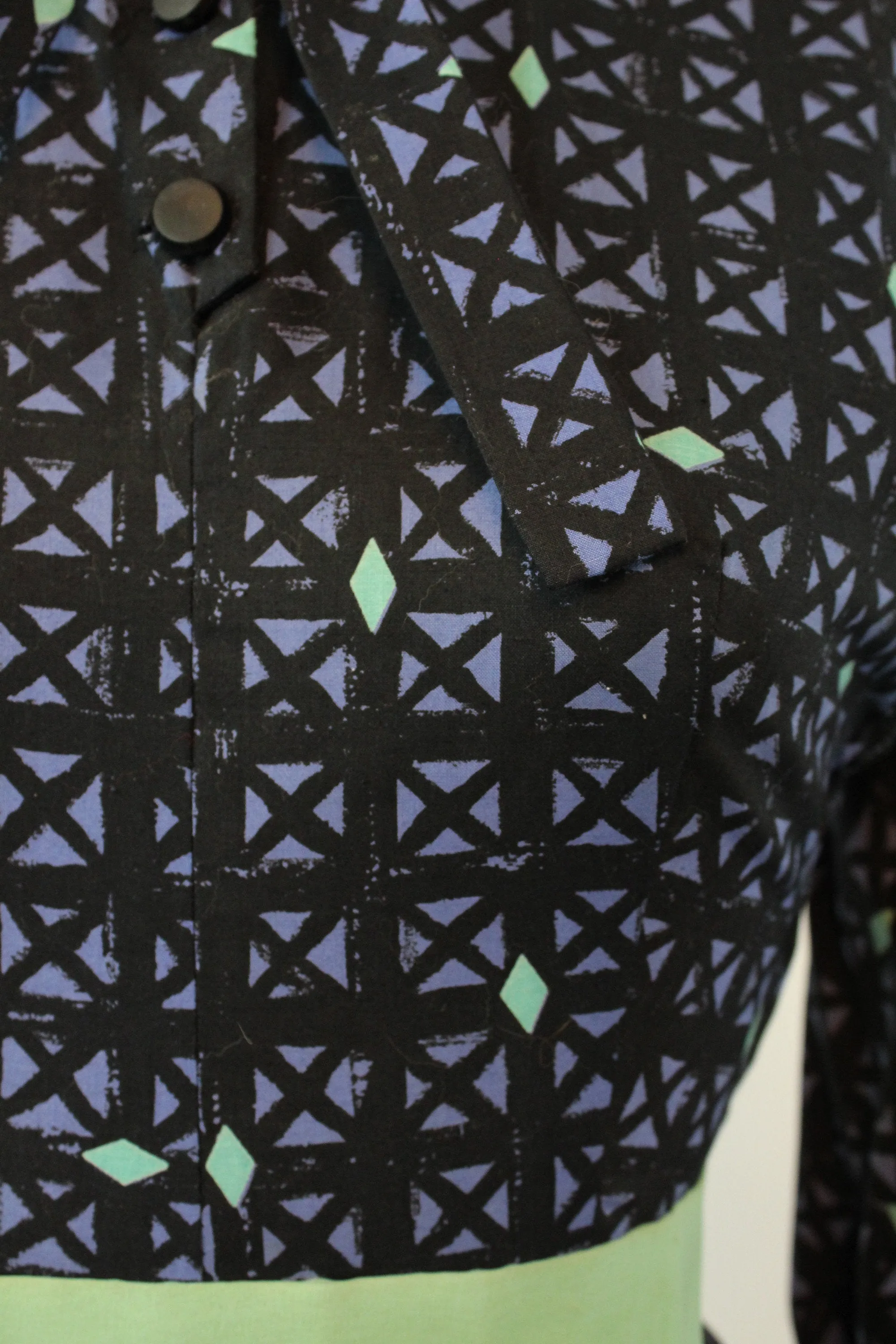 1950s Jonathan Logan cotton GRID dress xs | new fall