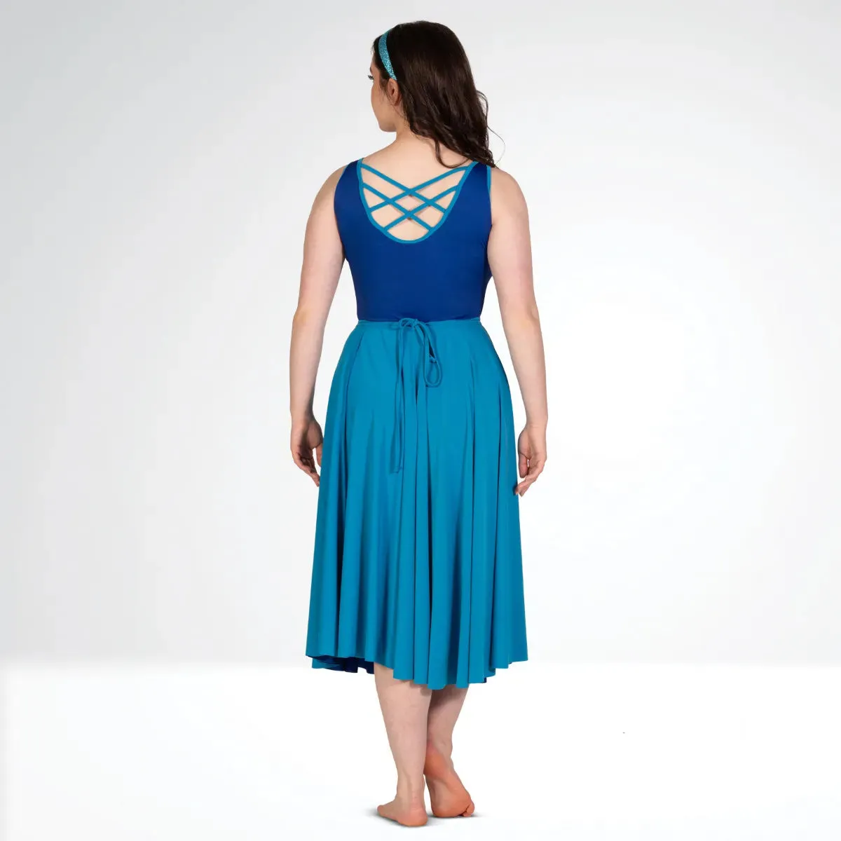 1st Position Cross Back Leotard with Separate Reversible Skirt