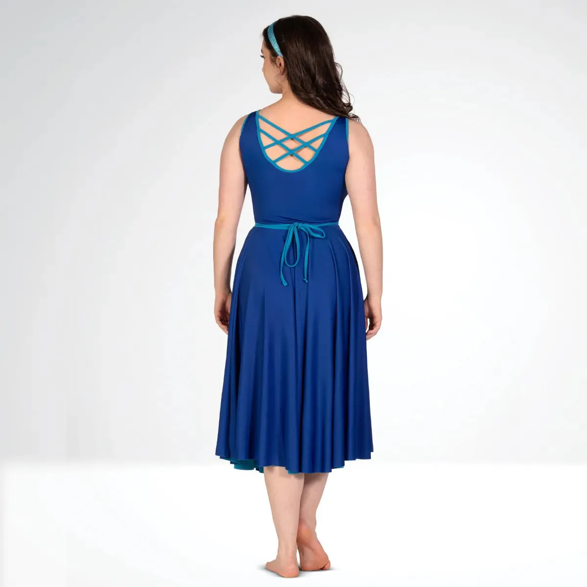 1st Position Cross Back Leotard with Separate Reversible Skirt