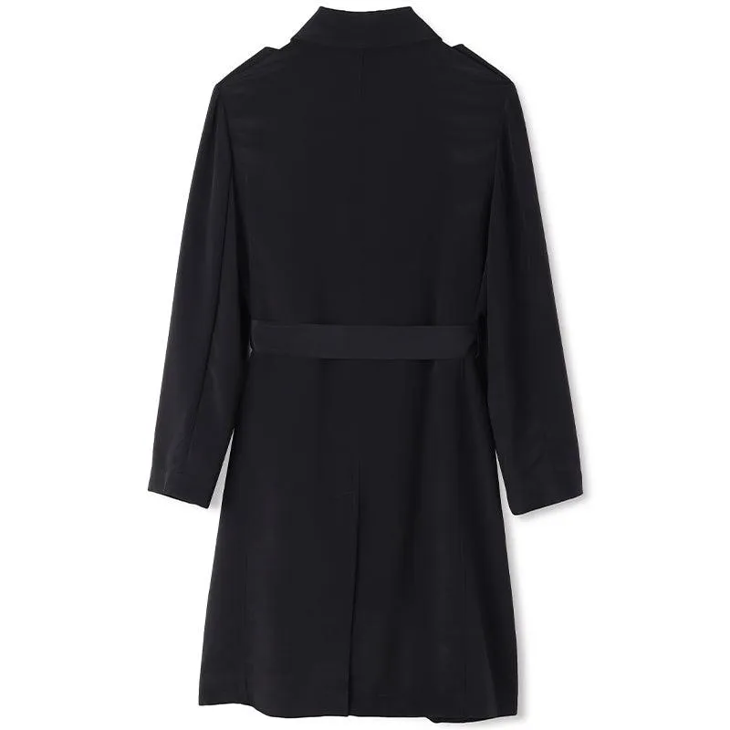 32 Momme Silk Rayon Trench Coat