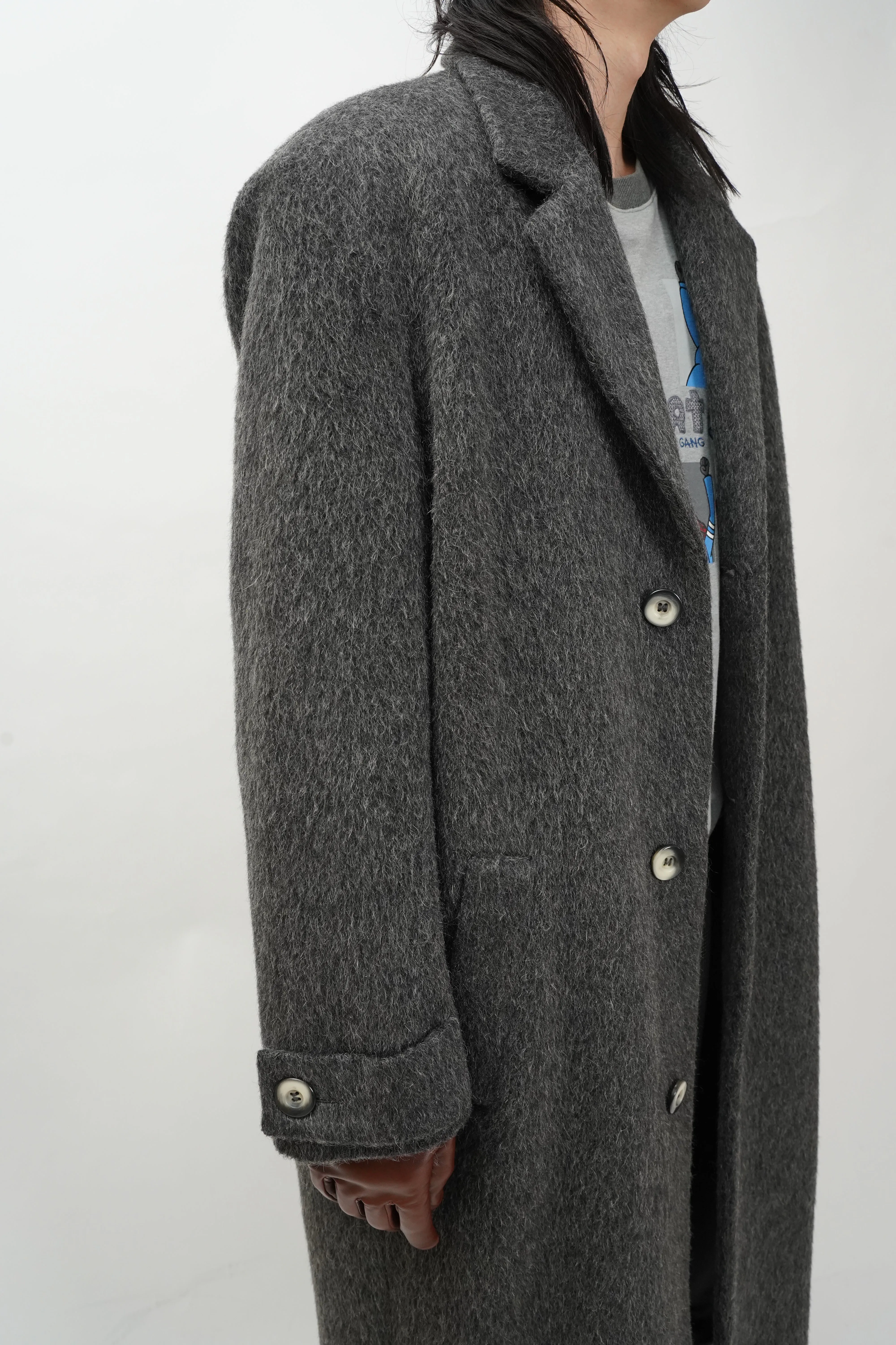 90's "Willi Wear Willi Smith" -Mohair Long Chester Coat-