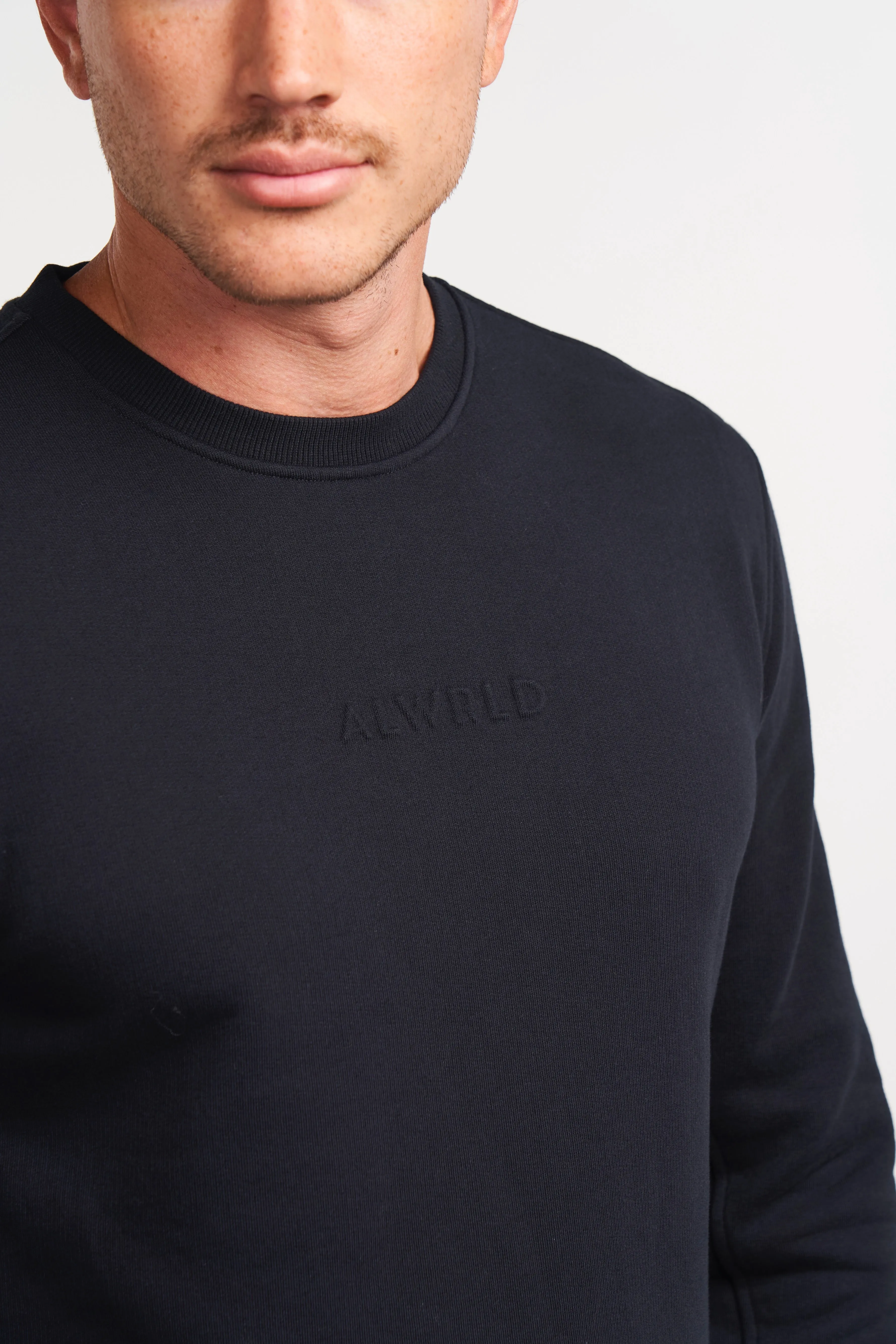 ALSPRT Embossed Sweatshirt - Black