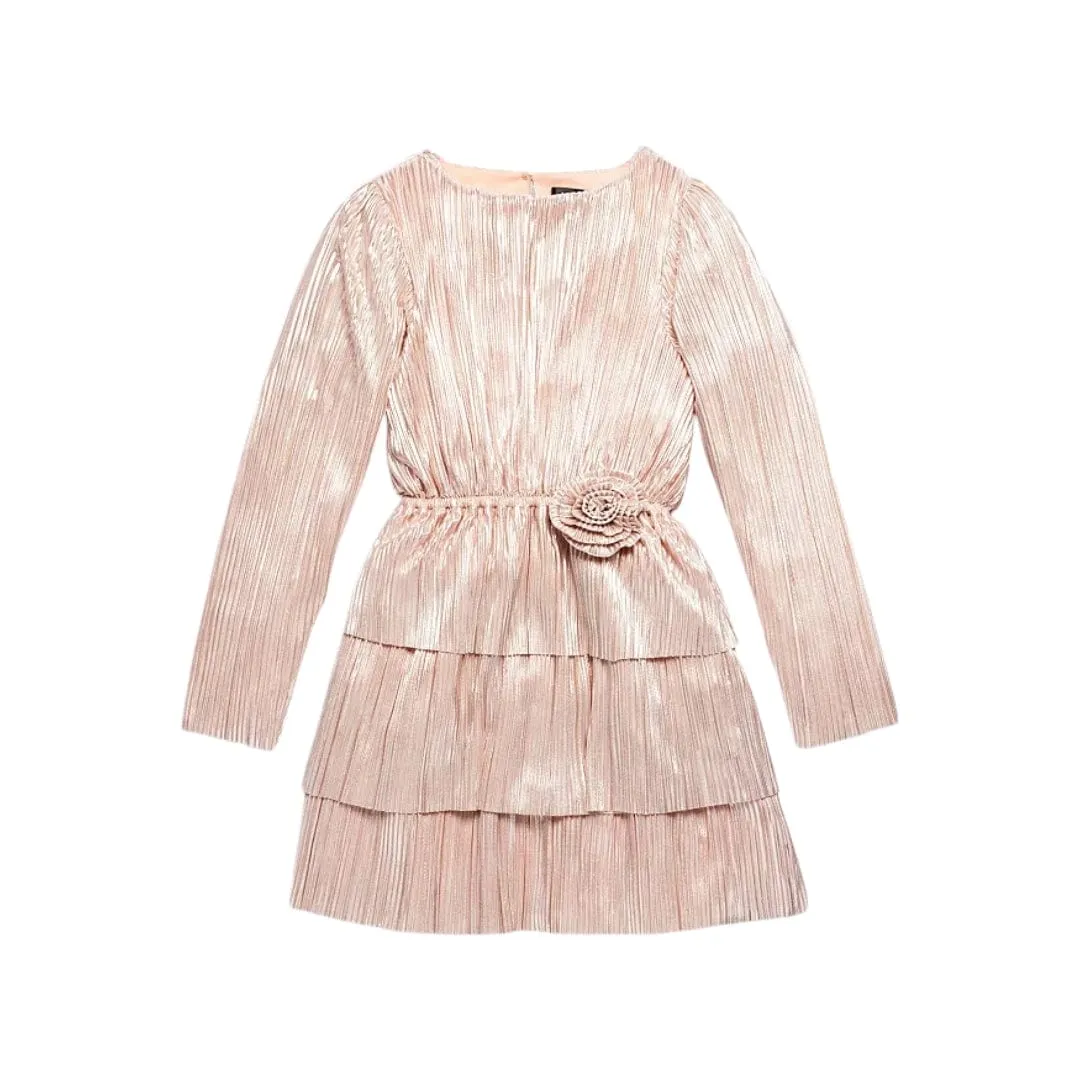 AQUA - Kids - Metallic Rosette Dress