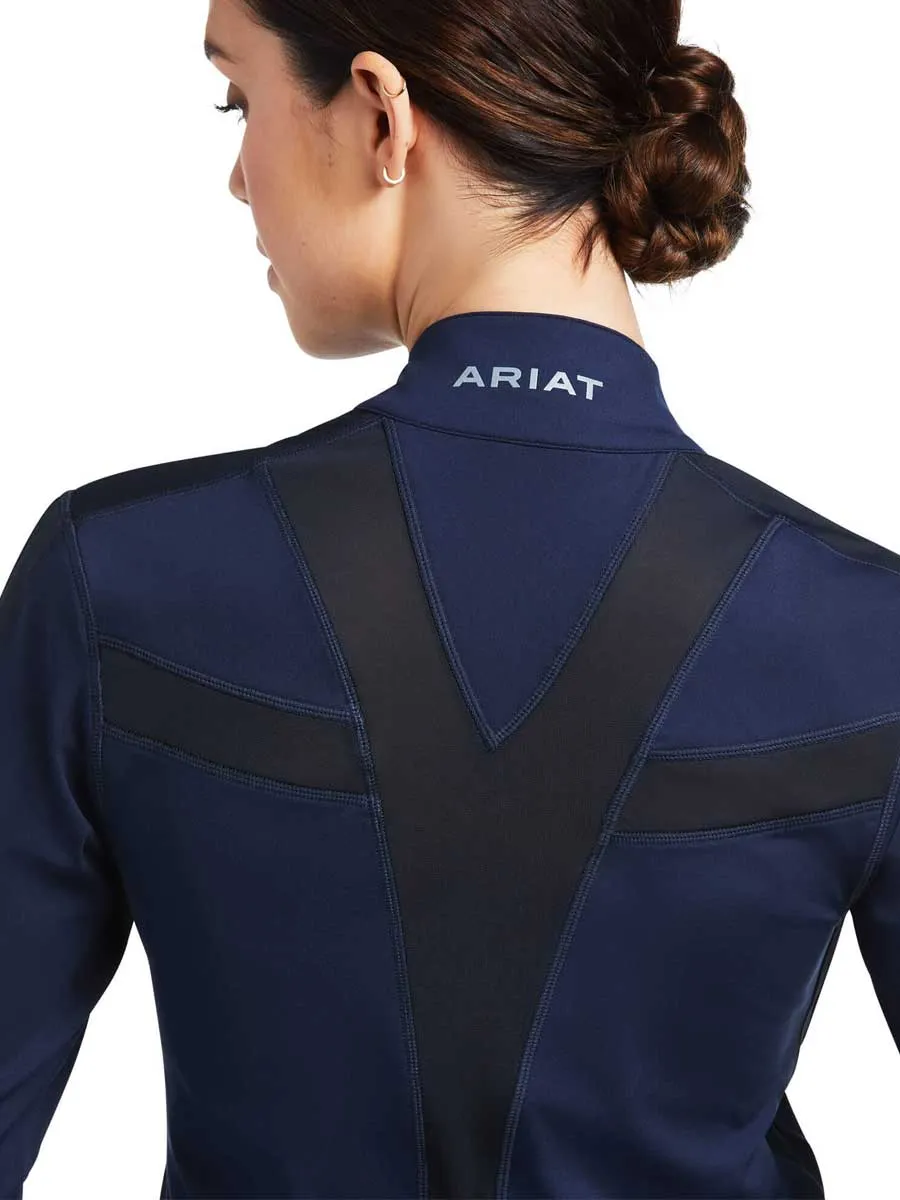 ARIAT Ascent Full Zip Sweatshirt - Womens - Navy