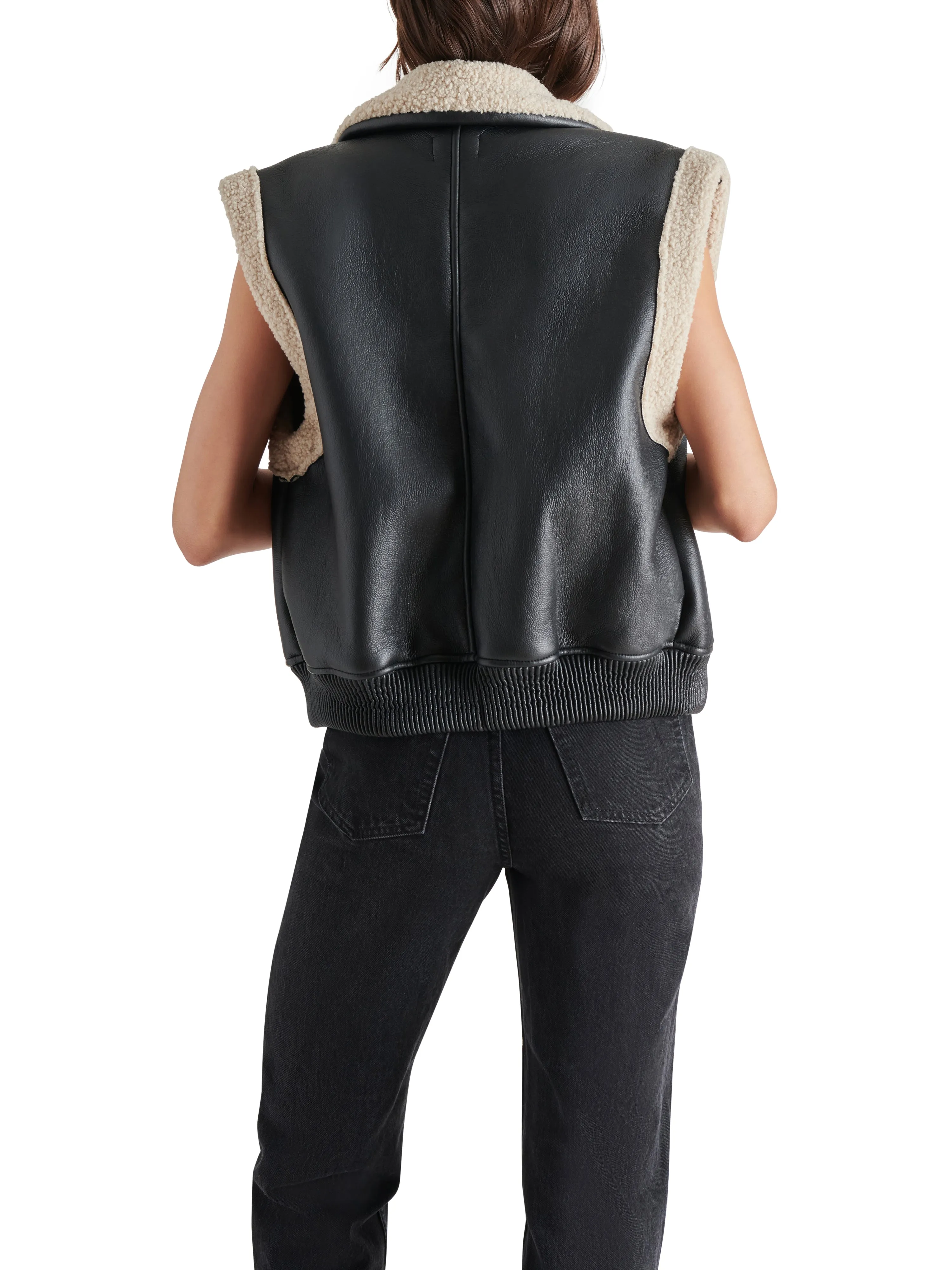 Avi Black Sherpa Vest