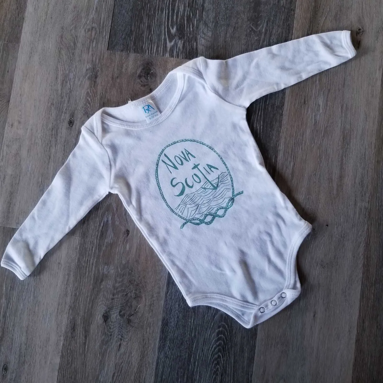 Baby Bodysuit - Nova Scotia Long Sleeve White