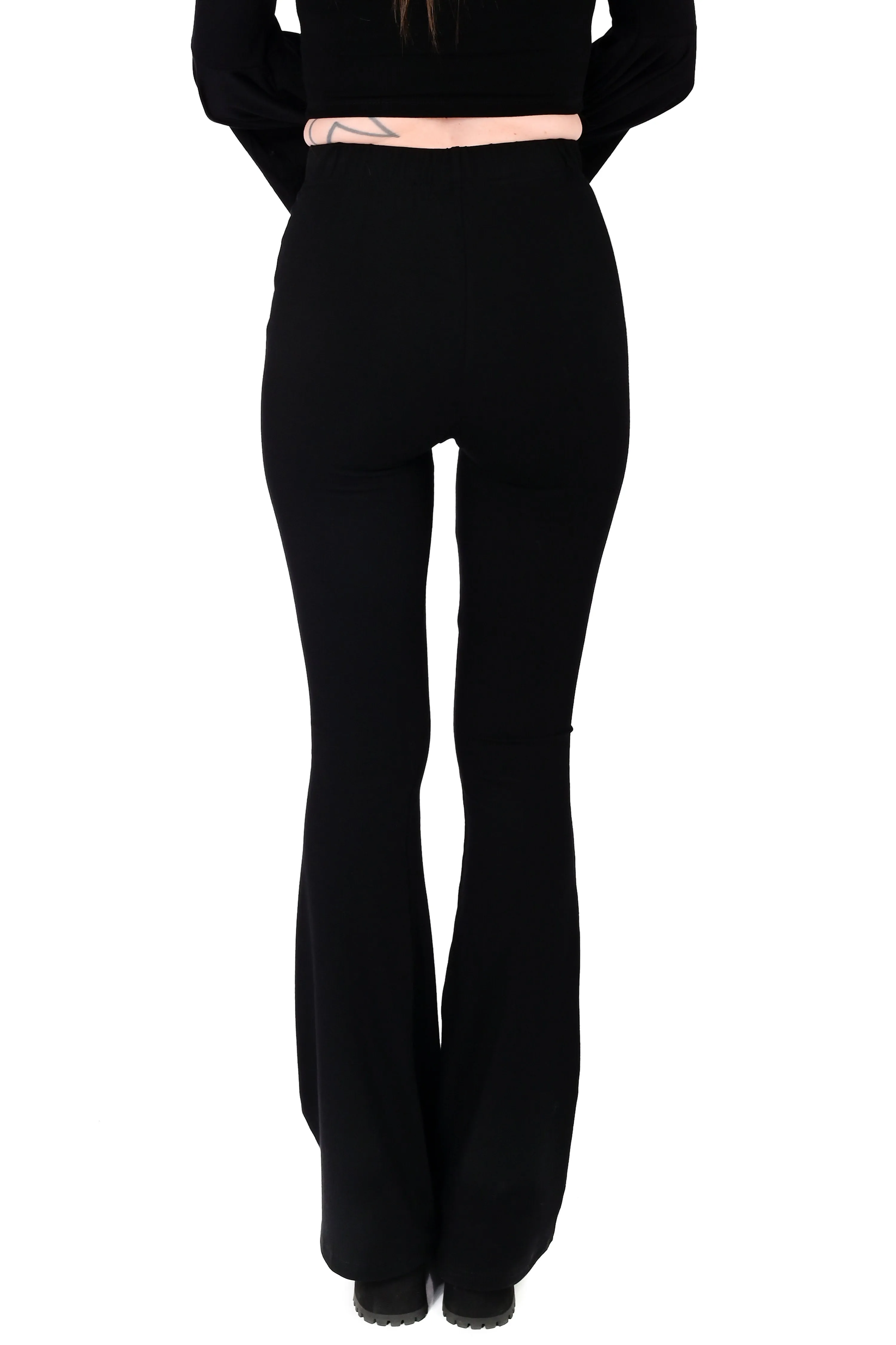 Black Seamless Flare Leggings
