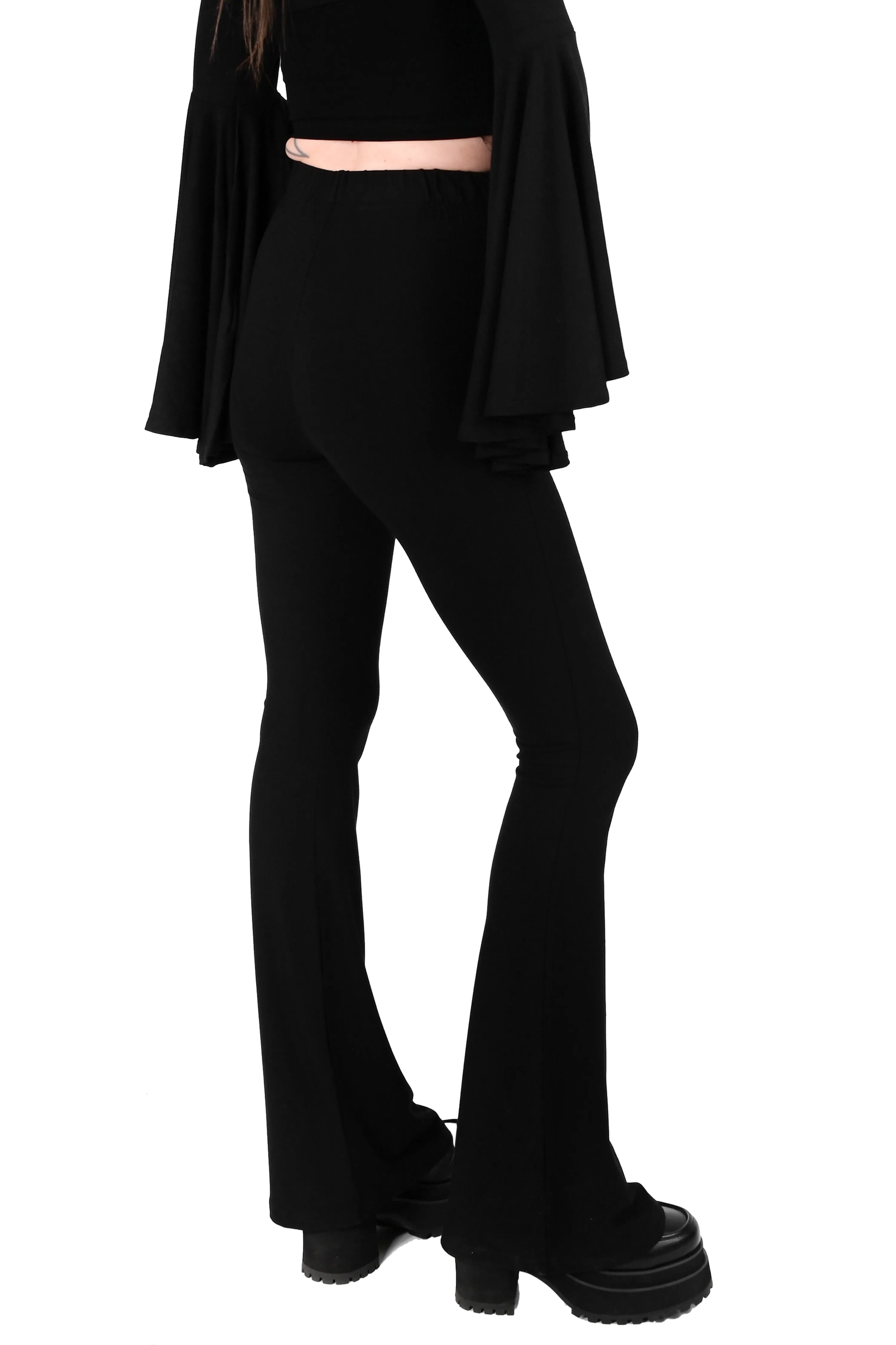 Black Seamless Flare Leggings