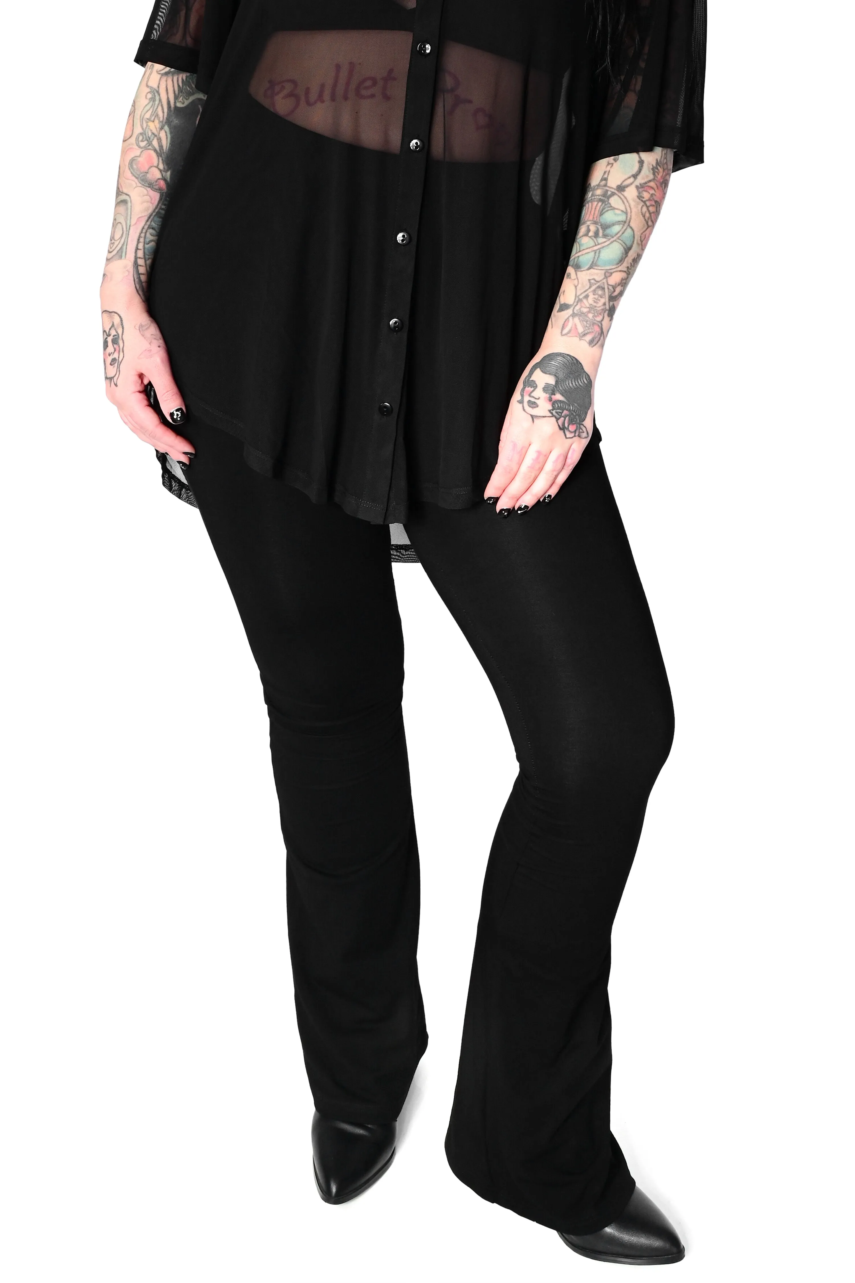 Black Seamless Flare Leggings