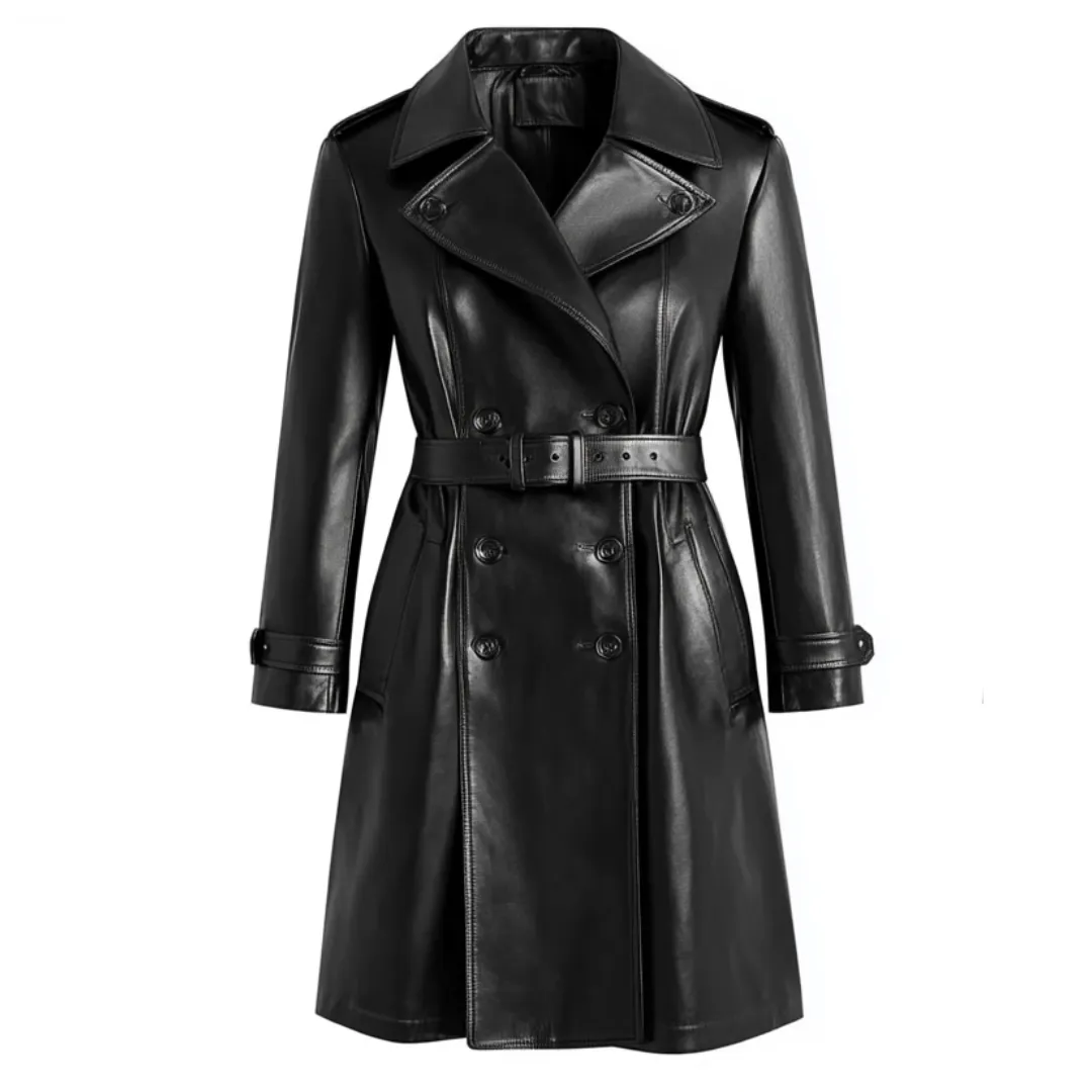 Black Trench Coat - Crafted from Premium Leather | El Zoro