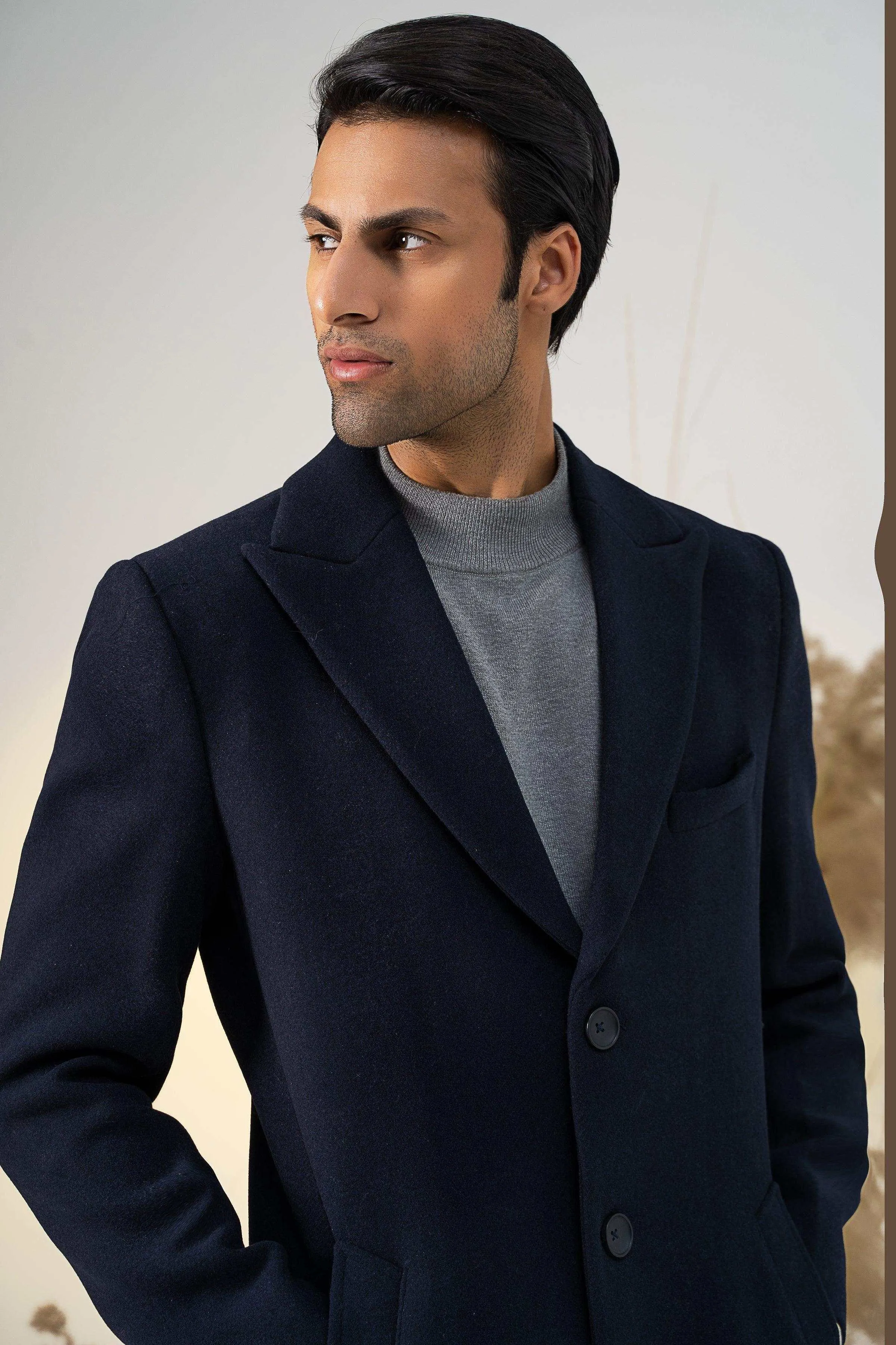 CLASSIC SINGLE BREAST COAT NAVY