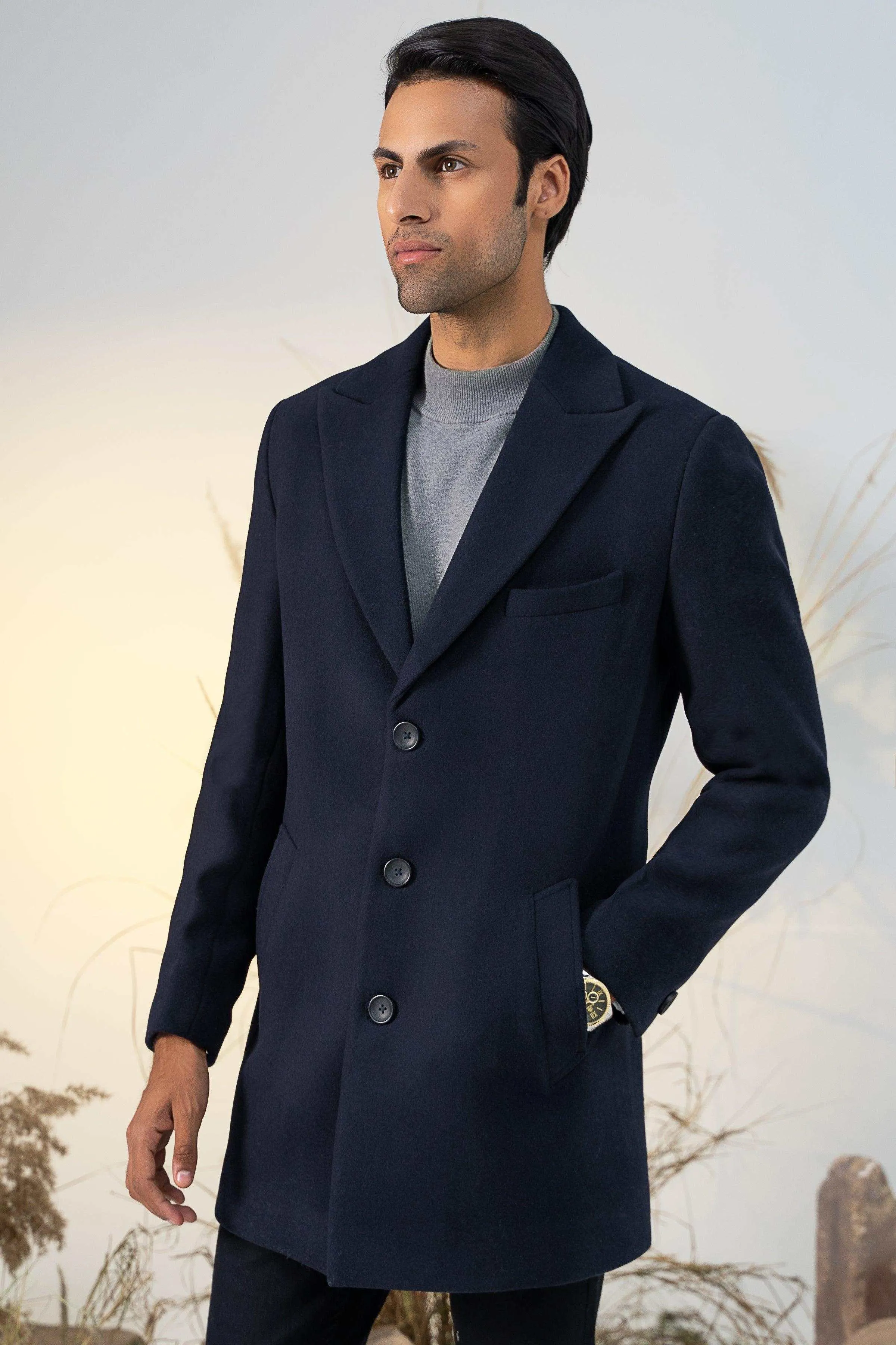 CLASSIC SINGLE BREAST COAT NAVY