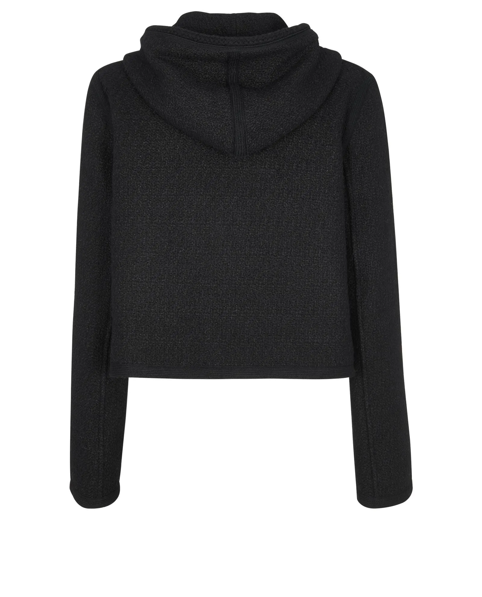 Céline Celine Eddy Period Tweed Wool Parka Triomphe Black Jacket Size F 36 ladies