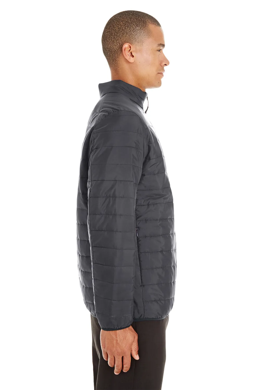 Core 365 Mens Prevail Packable Puffer Water Resistant Full Zip Jacket - Carbon Grey