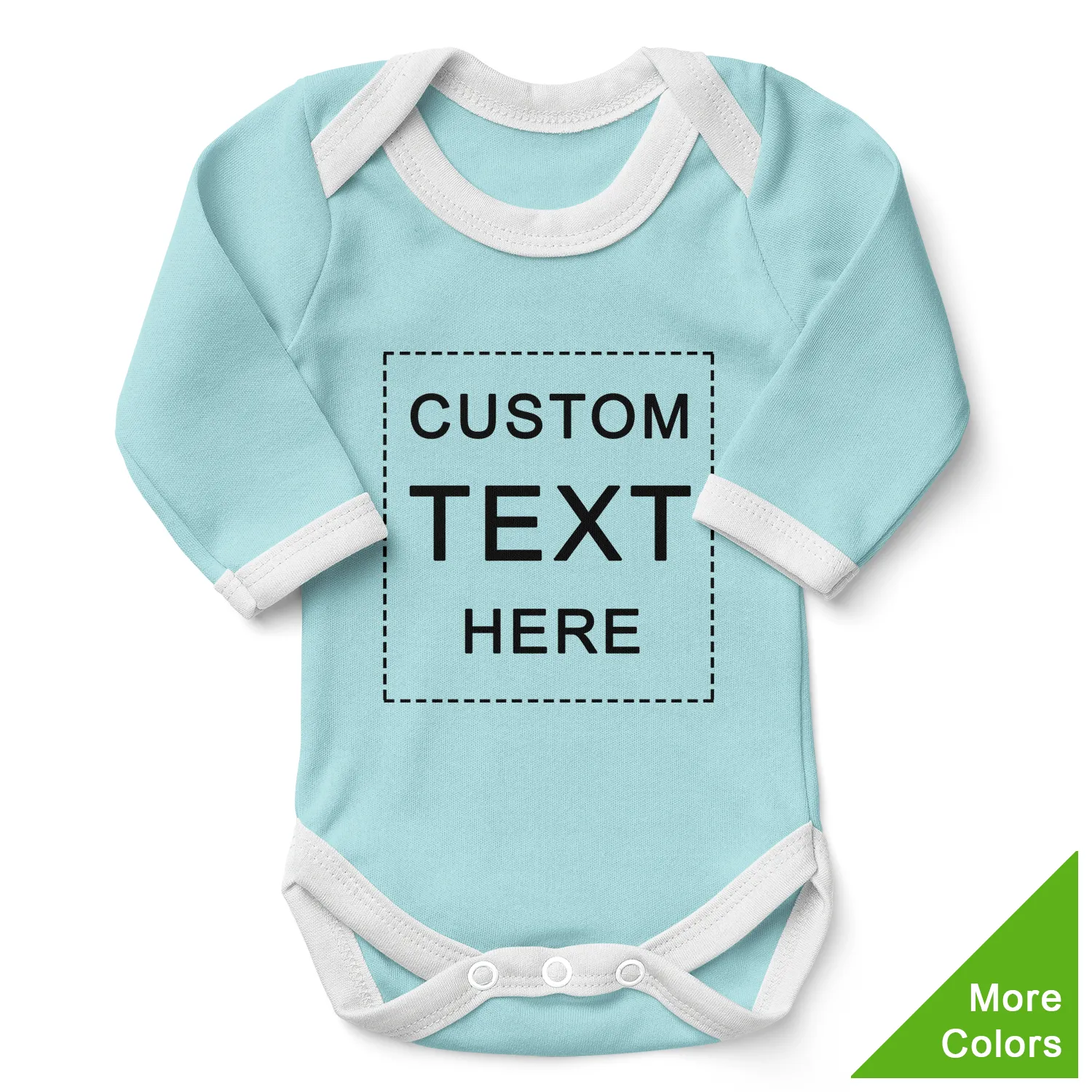 [Custom Text] Endanzoo Organic Baby Bodysuit Long Sleeves