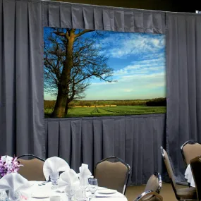 Da-Lite Fast-Fold Deluxe Drapery Kit 10-6X14 UV Video 4:3 122 X 164 - Black Hardware - Black Drapes