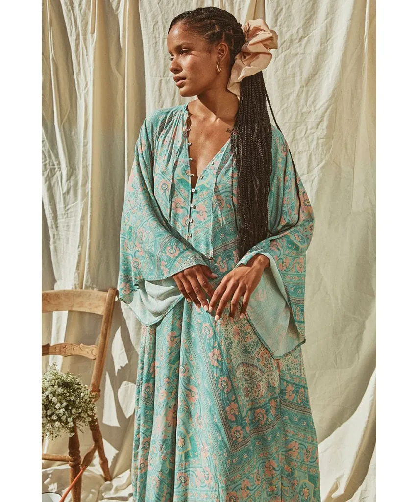 Farrah Half Moon Gown Aqua