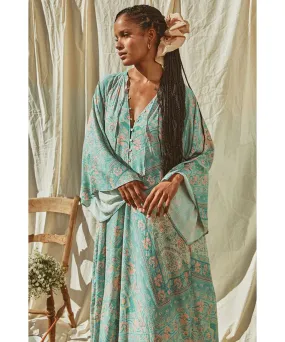 Farrah Half Moon Gown Aqua