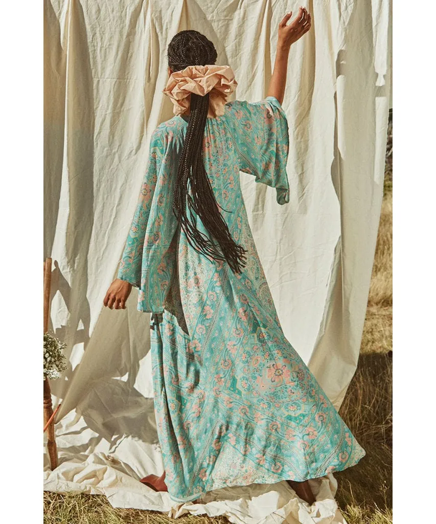 Farrah Half Moon Gown Aqua