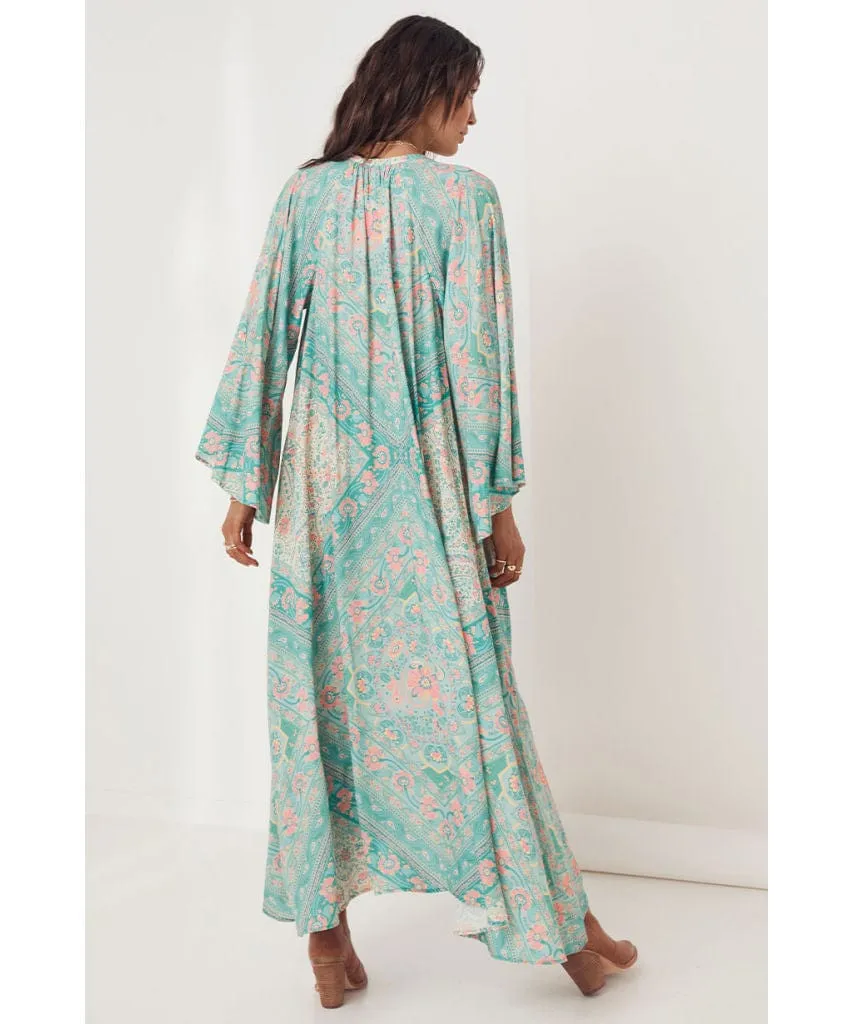 Farrah Half Moon Gown Aqua