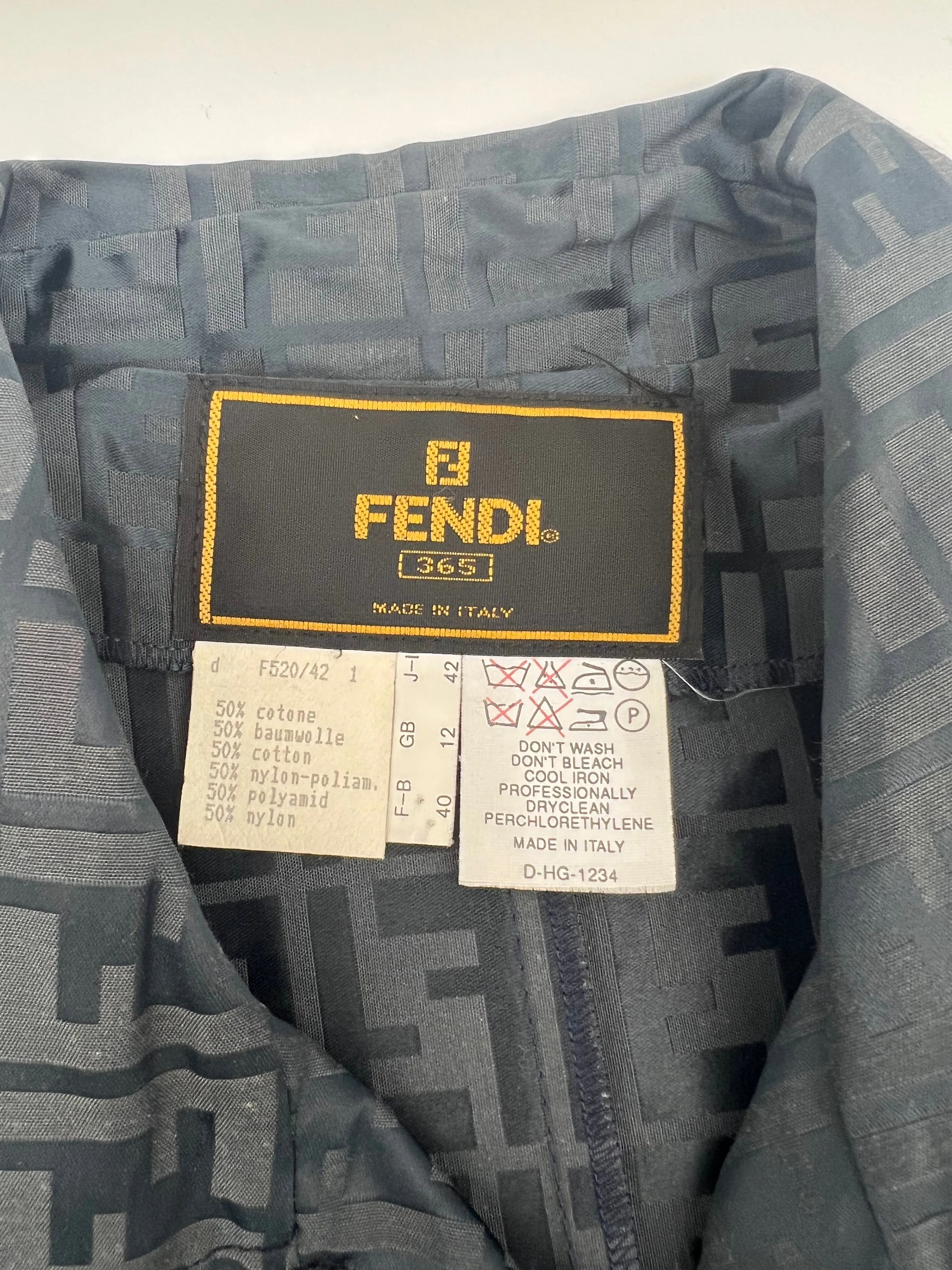 Fendi Monogram Logo Trench Coat #40 ASL3795