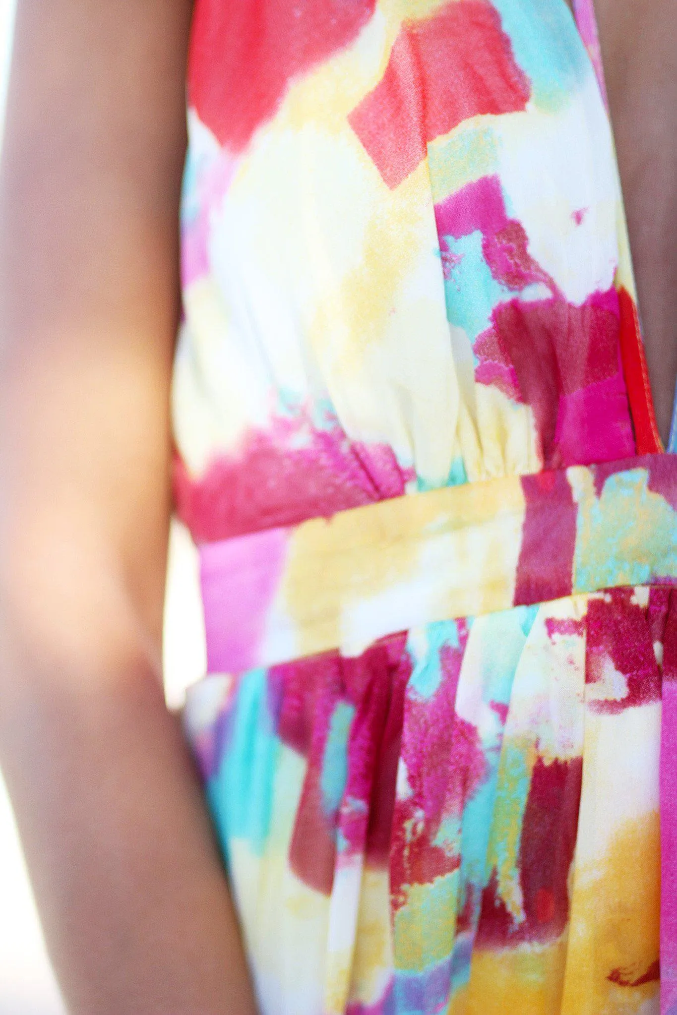 Floral Maxi Dress with Open Back