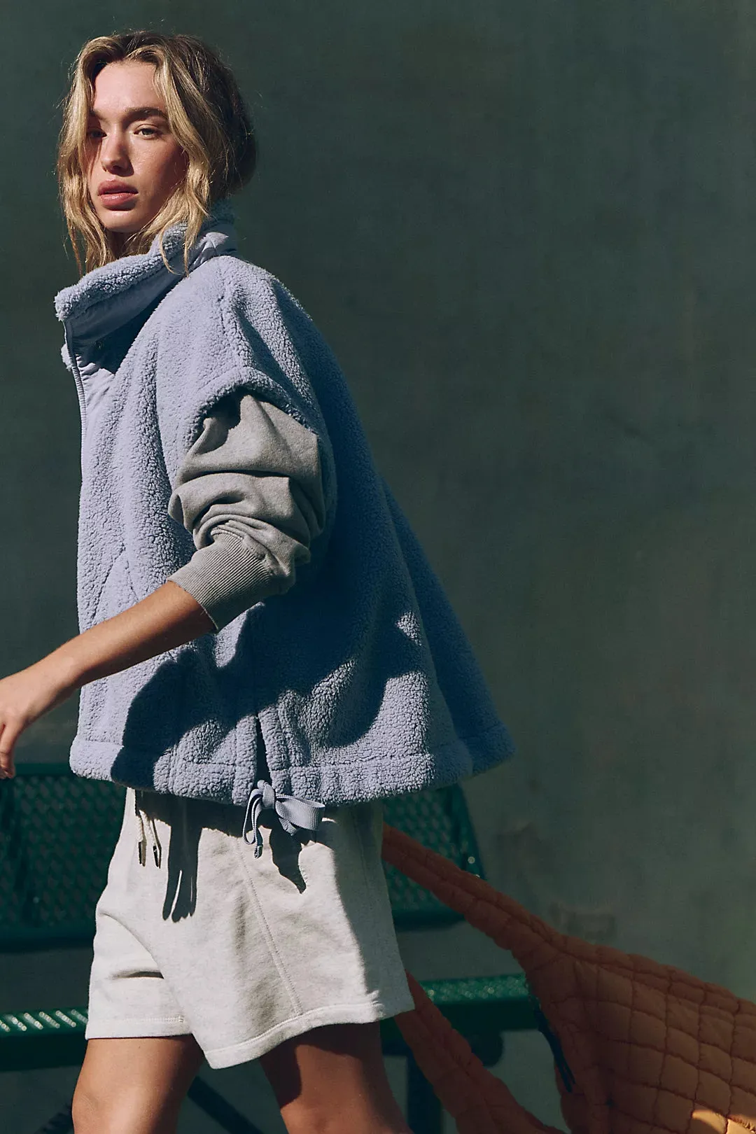 FREE PEOPLE Scout It Out Fleece Vest - Steel