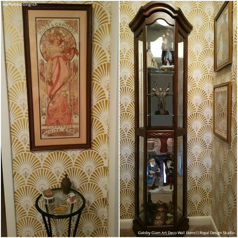 Gatsby Glam Art Deco Wall Stencil