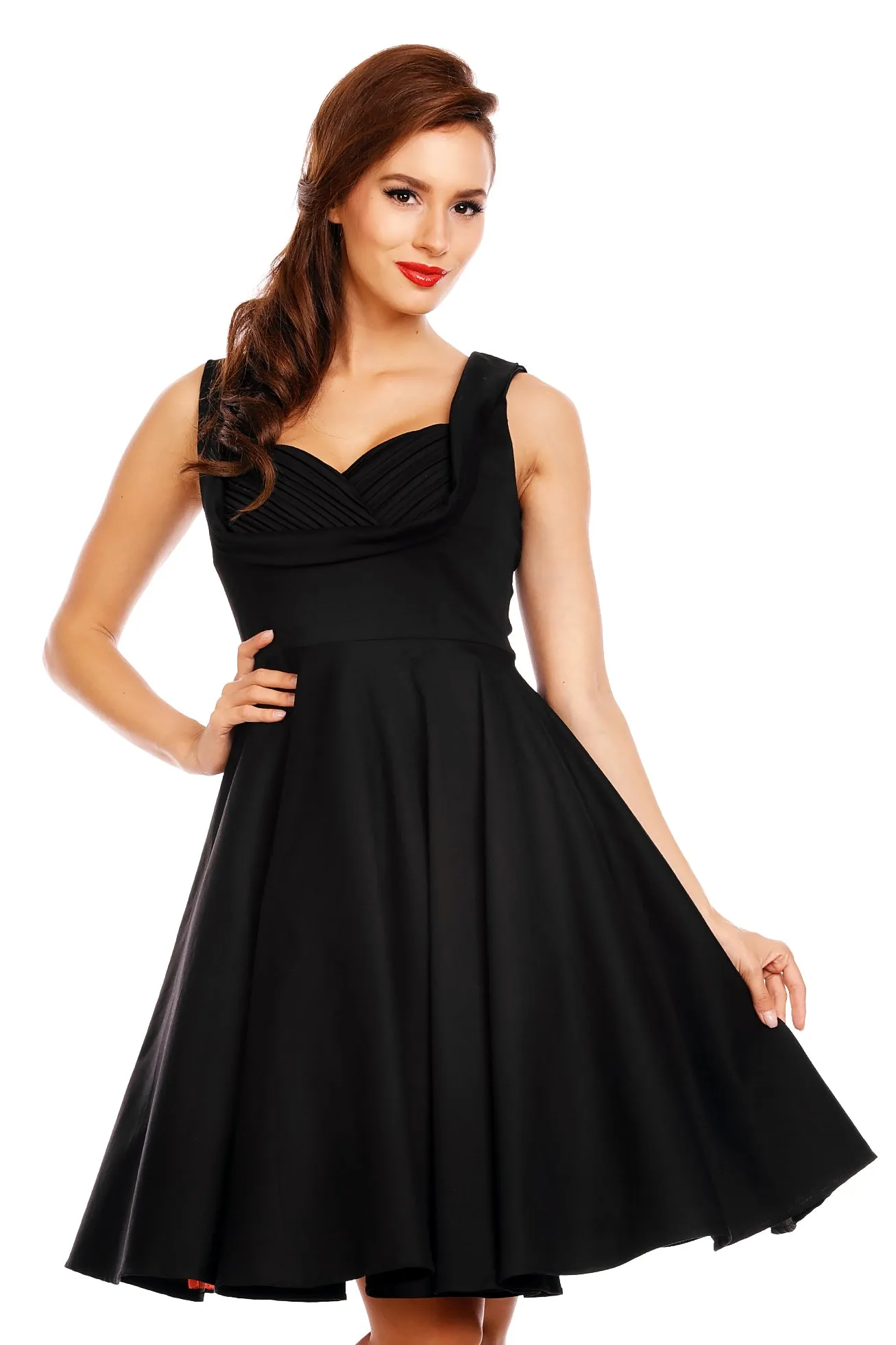 Grace Vintage Style Jive Dress in All Black