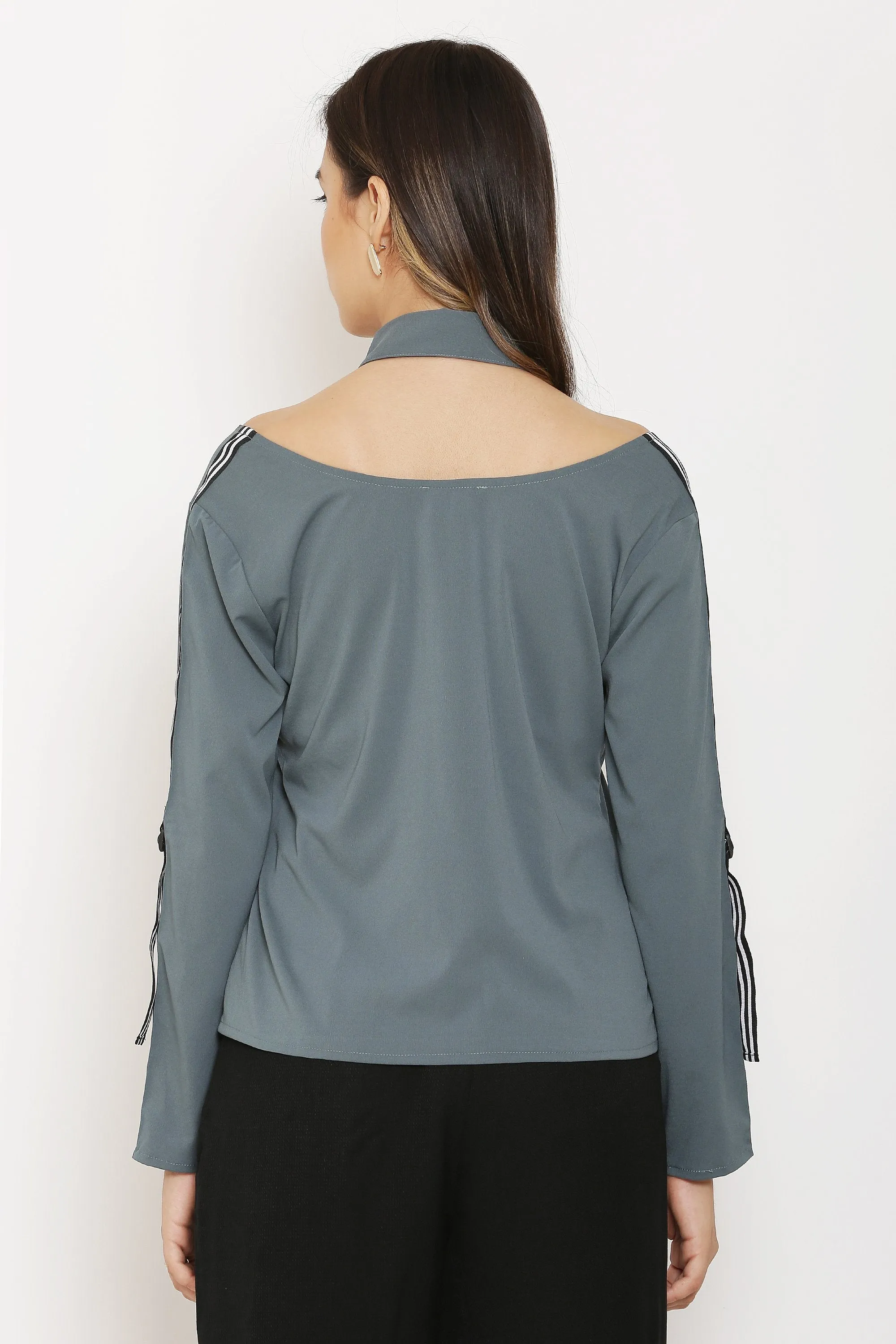 Grey Double Buttoned Shirt