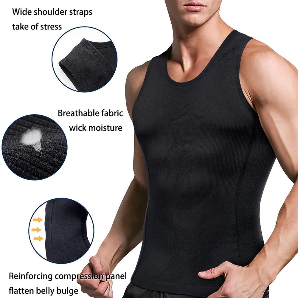 Junlan Men Tummy Seamless Compression Vest