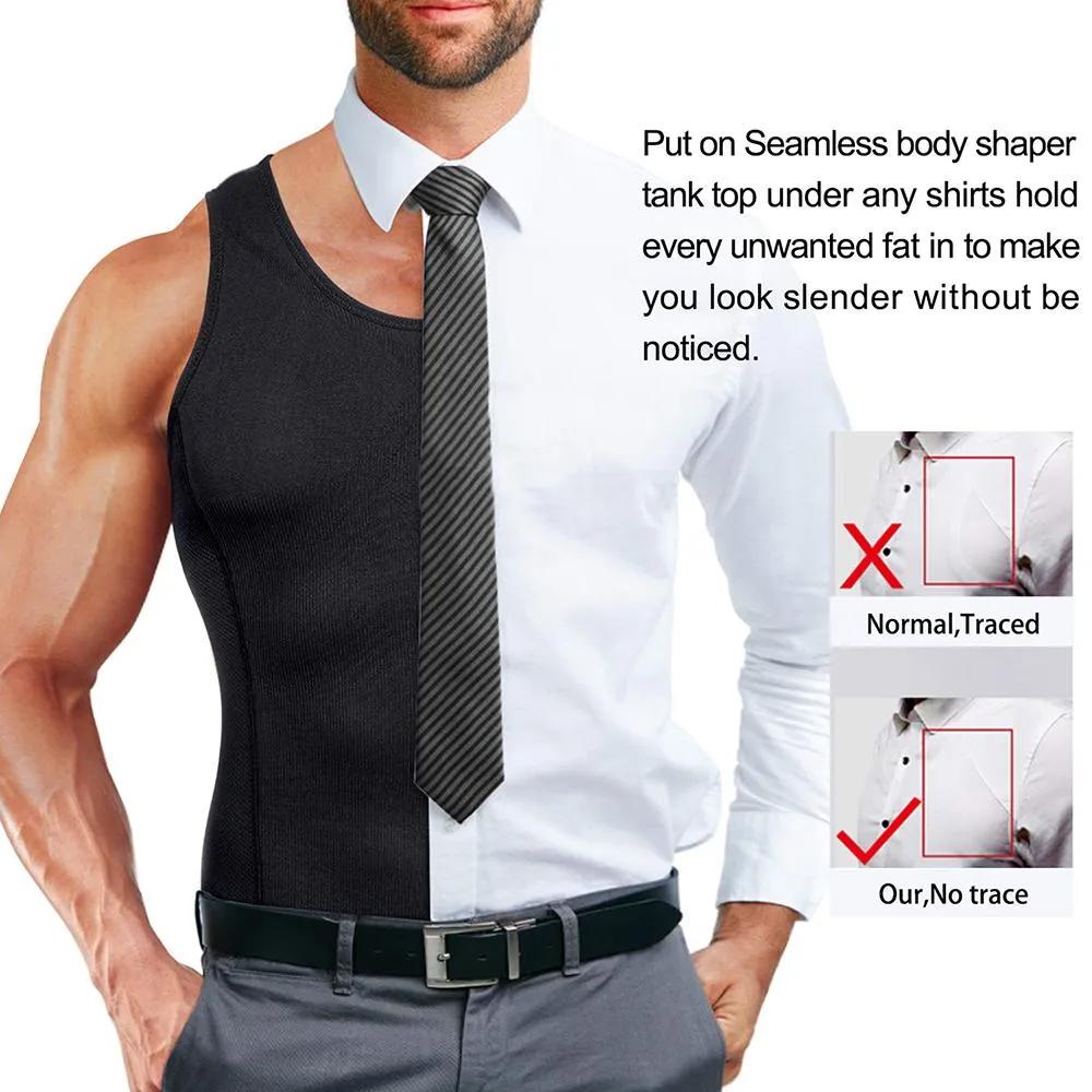 Junlan Men Tummy Seamless Compression Vest
