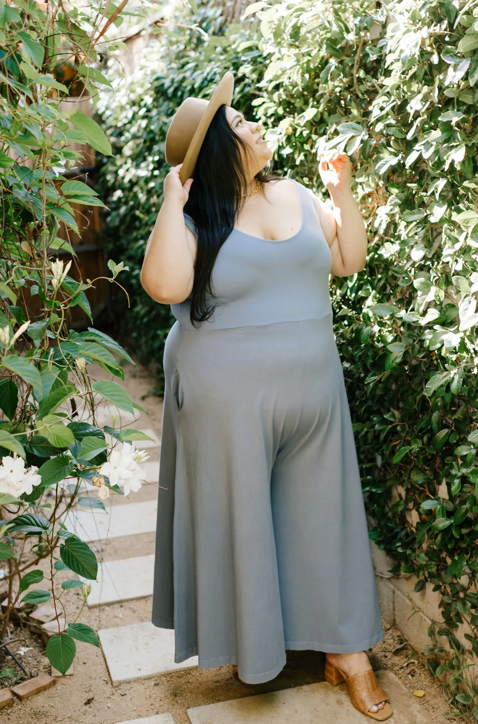 Lakeside Wide Leg Jumpsuit - Dusty Blue