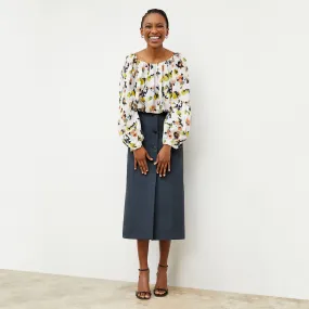 Lane Skirt - Eco Better Than Denim :: Dusty Indigo