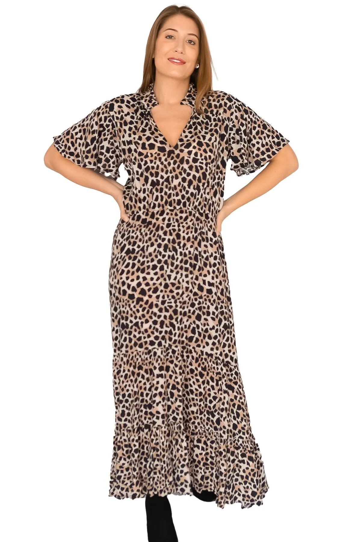 Lara Dress in Leopard