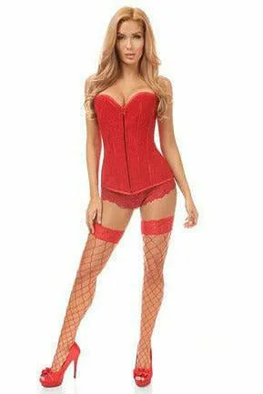 Lavish Red Lace Overbust Corset 