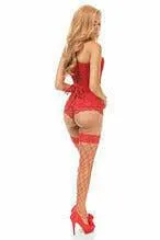 Lavish Red Lace Overbust Corset 