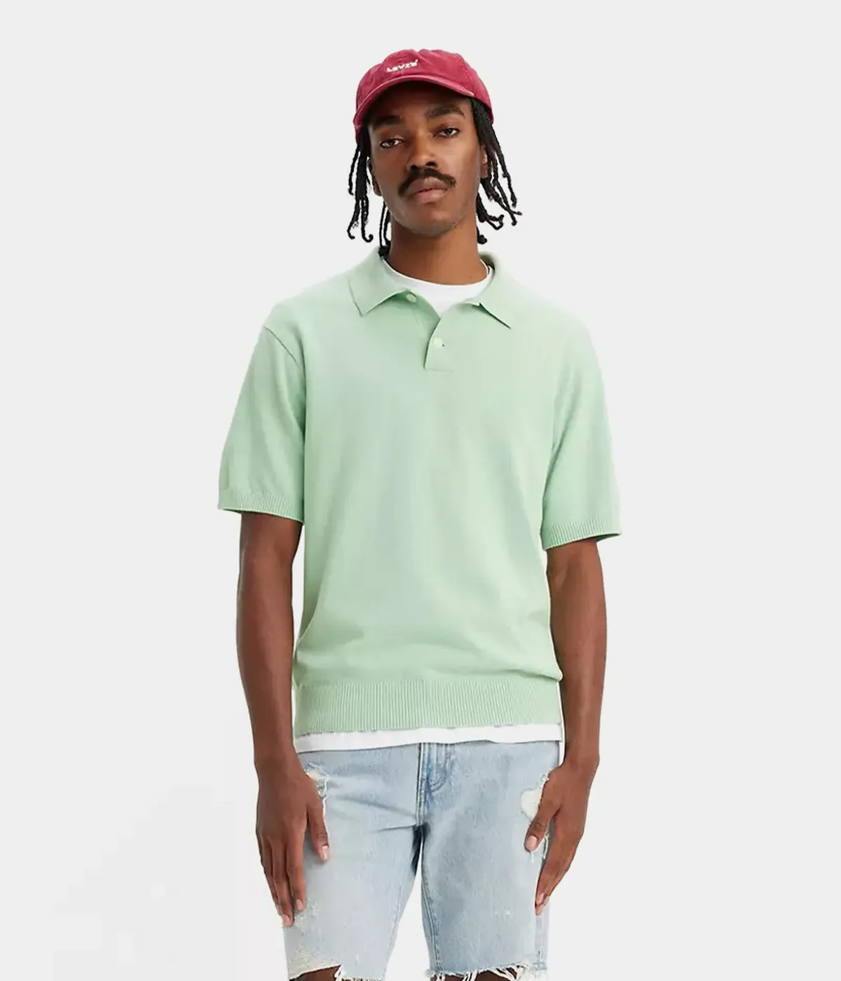 LEVI'S KNIT POLO A7294-0000 AQUA FOAM