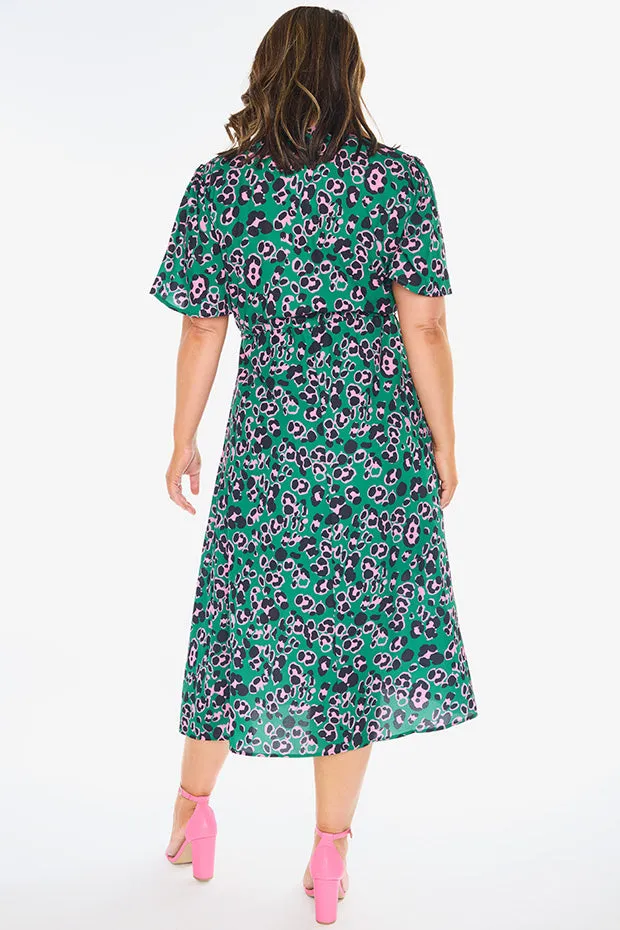 Marley Green Leopard Dress