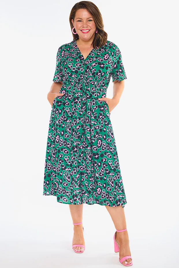 Marley Green Leopard Dress