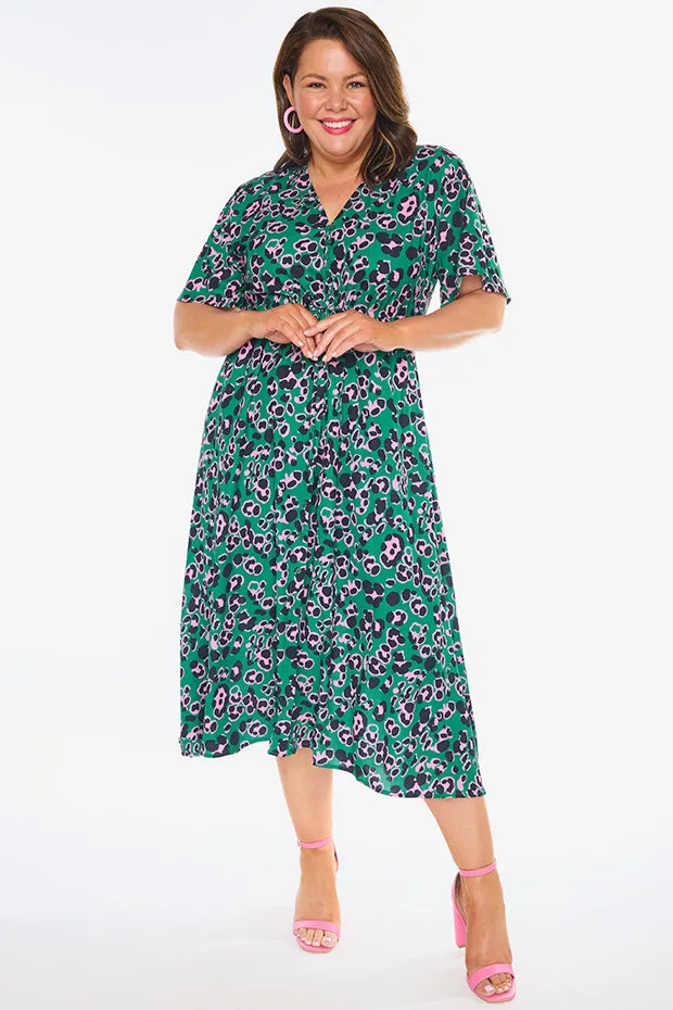Marley Green Leopard Dress