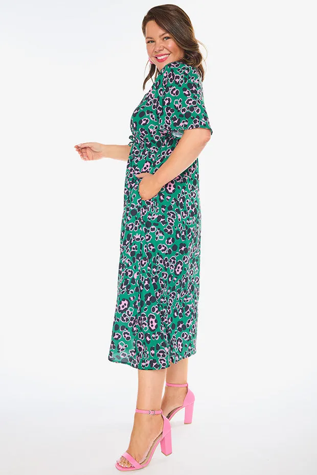 Marley Green Leopard Dress
