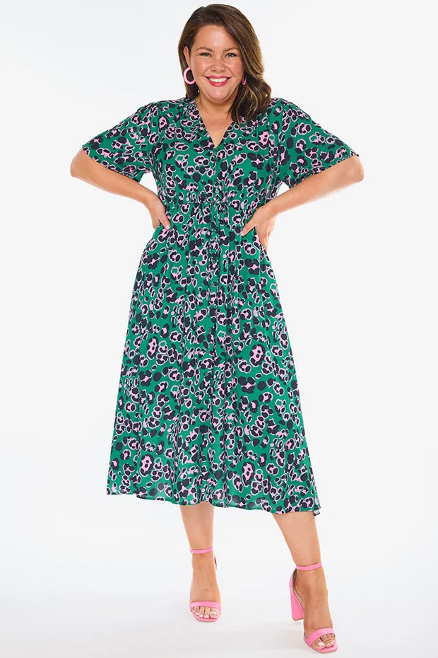 Marley Green Leopard Dress