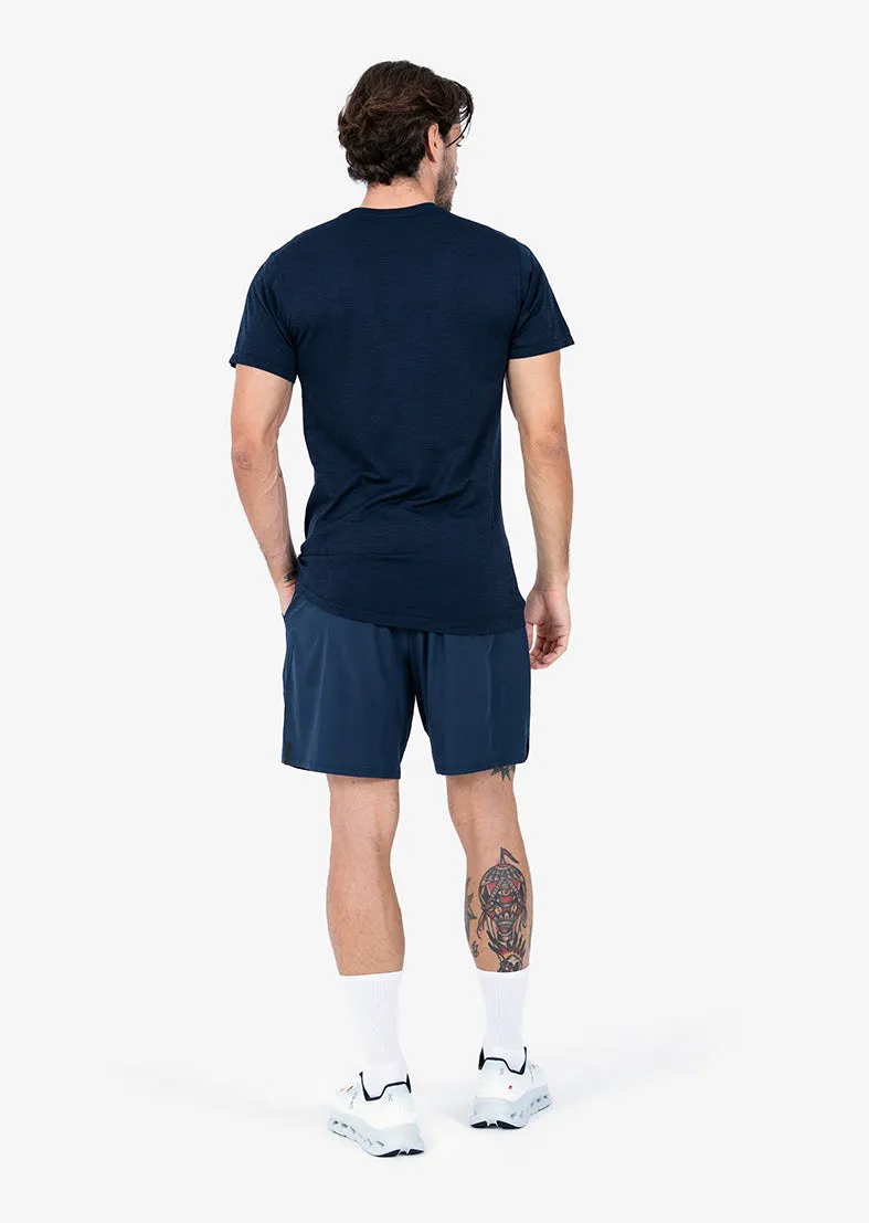 Mens Seamless Tee Navy Melange