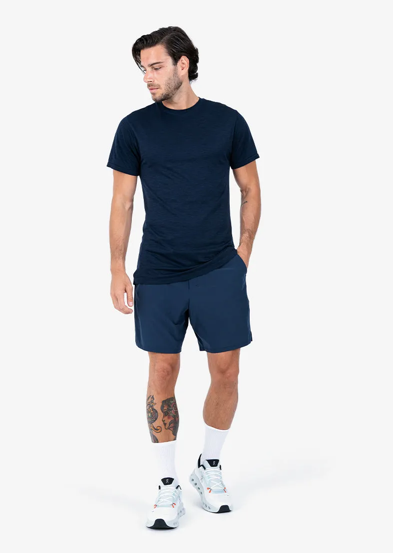 Mens Seamless Tee Navy Melange